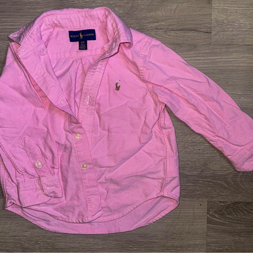 Ralph Lauren Pink Button Down Shirt Lightweight Cotton